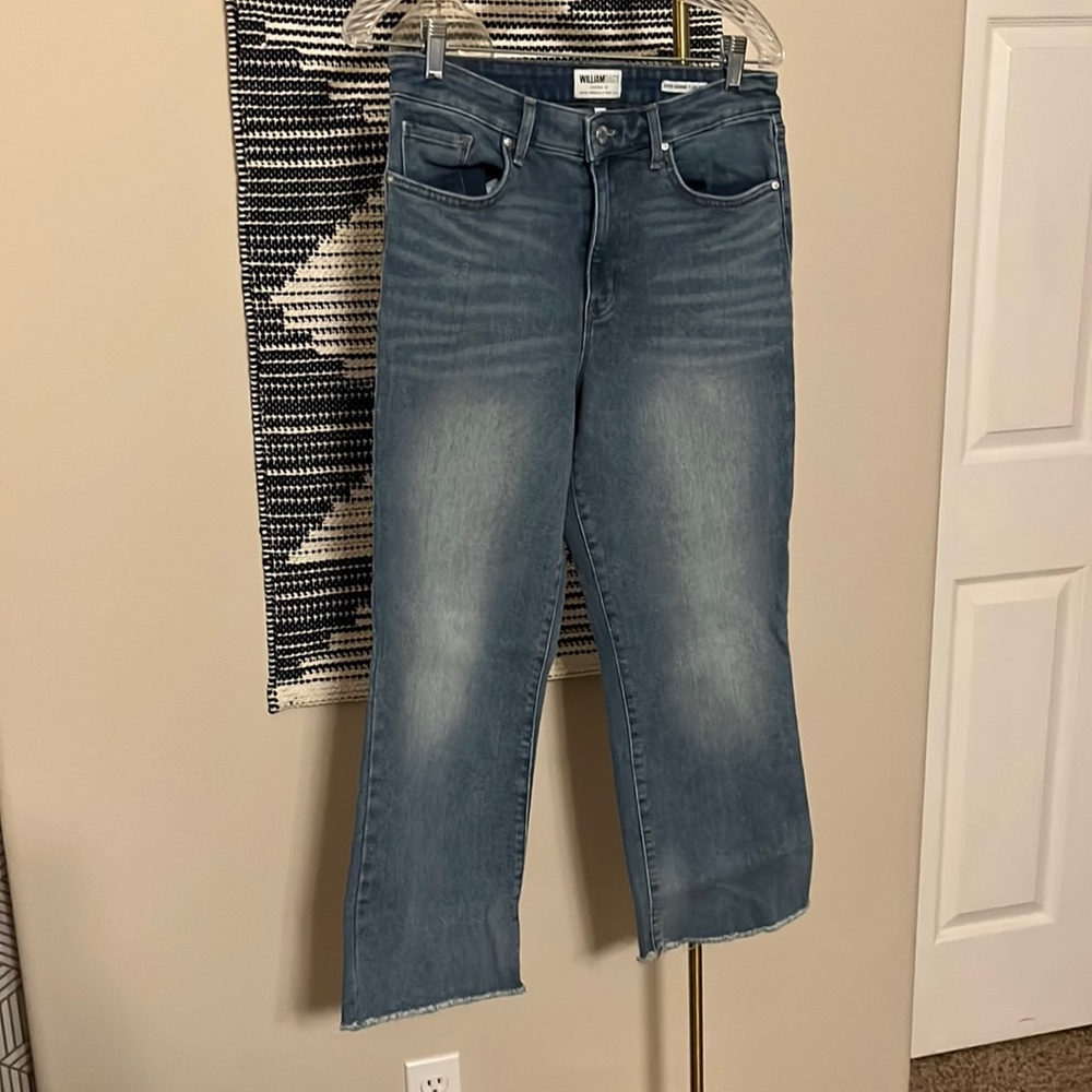 William Rast Super High Waist Flare Crop Jean Size 30